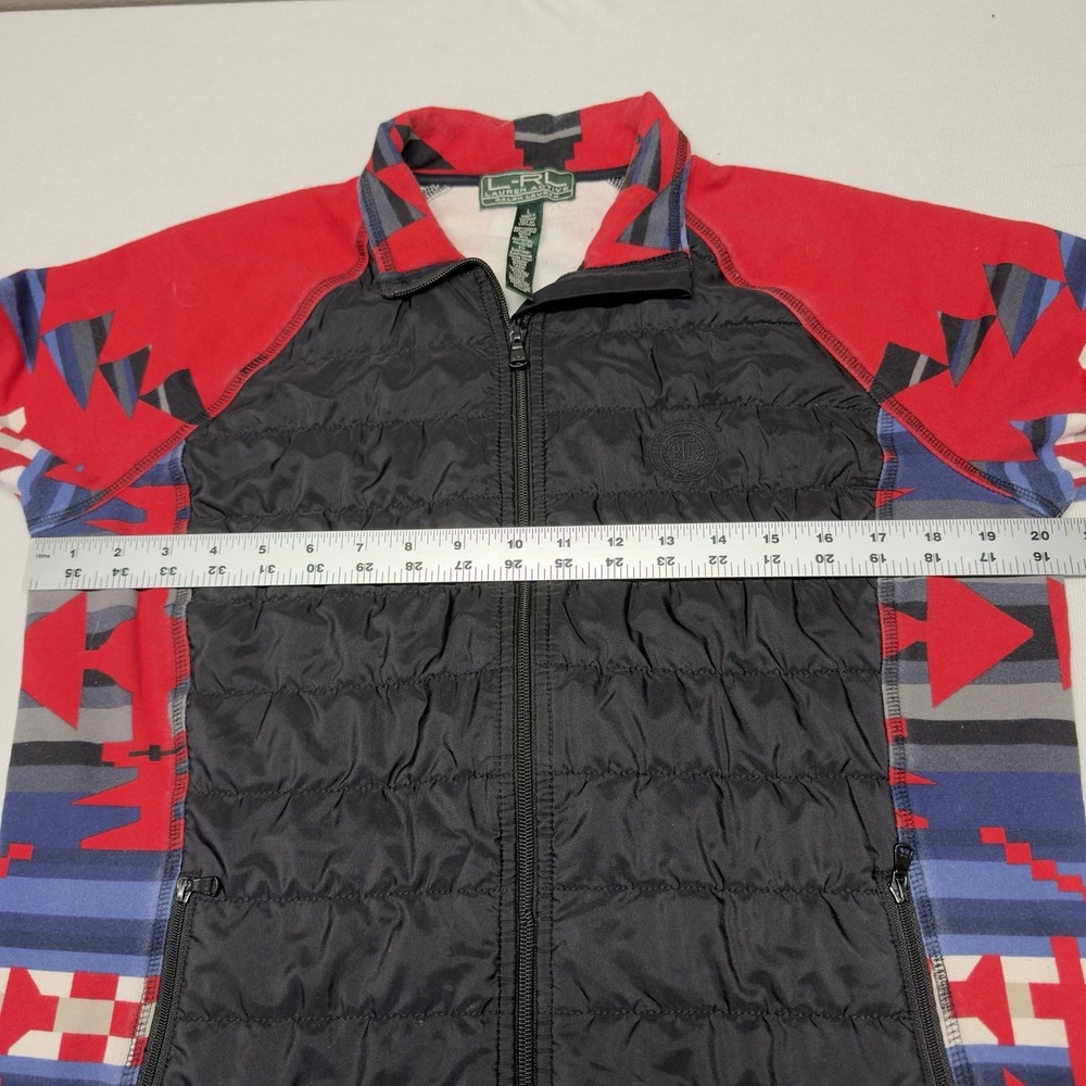 Lauren Ralph Lauren Jacket Women L Large Active Quilted Zip Aztec Southwest L-RL - Picture 7 of 10